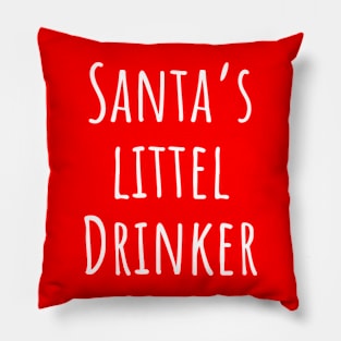 Santa's littel drinker funny Pillow