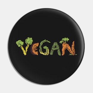 Vegan Art for Vegetarian Pin