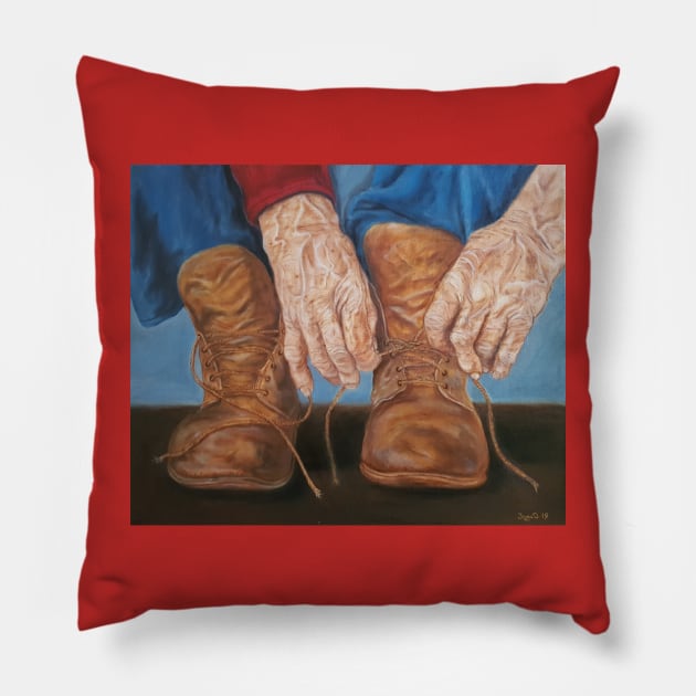 Work hands Pillow by Kunstner74