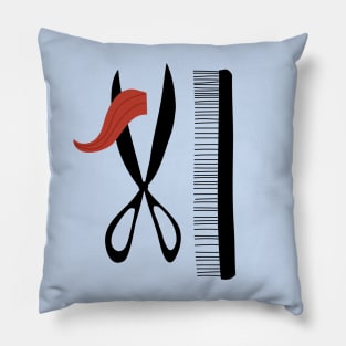 Snip Barber Scissors and Comb Pillow