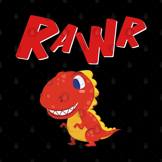 RAWR Cute Dino T Rex Extinct Animal Lover Babys by Onceer