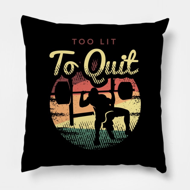 Weightlifting Tshirt for a Gym Enthusiast with Workout Icon Pillow by AlleyField