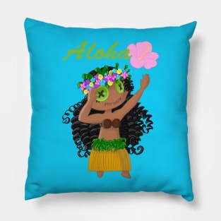 Hawaii Hula Girl Pillow