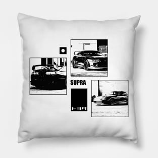 TOYOTA SUPRA MK4 Black 'N White Archive Pillow