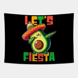 Dabbing Avocado Let's Fiesta For Cinco De Mayo Funny Tapestry