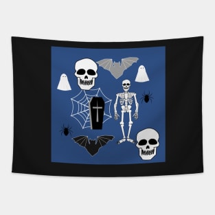 Halloween: Boo crew- blue Tapestry