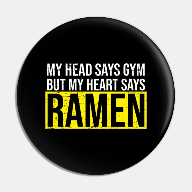 My Heart Says Ramen Pin by Printnation