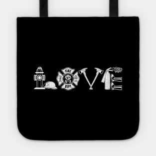 Love Firefighter Tote