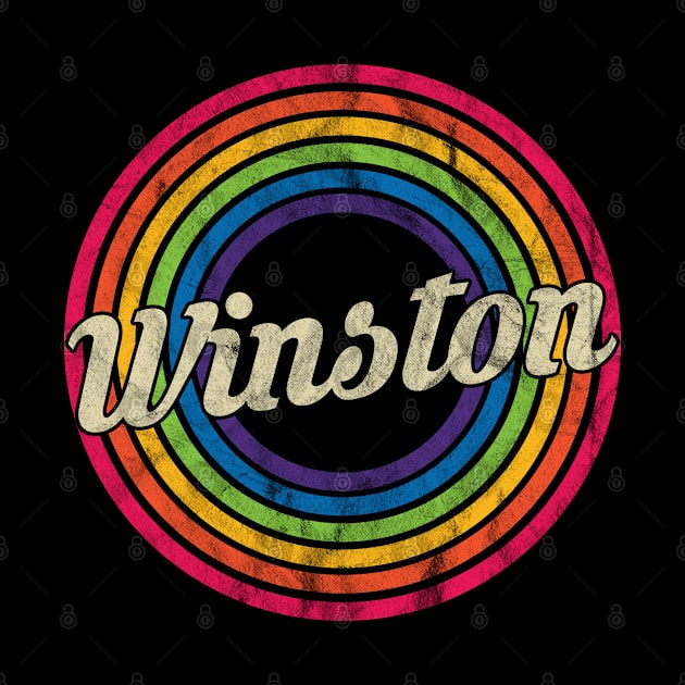 Winston - Retro Rainbow Faded-Style by MaydenArt