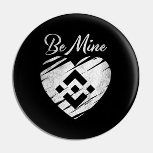 Valentine Be Mine Binance BNB Coin To The Moon Crypto Token Cryptocurrency Blockchain Wallet Birthday Gift For Men Women Kids Pin