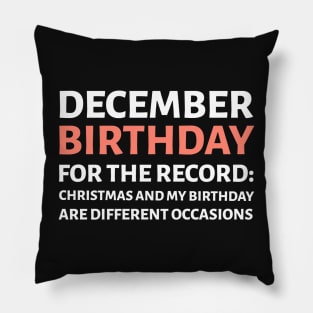 DECEMBER BIRTHDAY Pillow