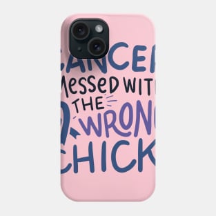 Cancer messed with the wrong chick Phone Case