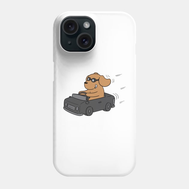 dog driving a car Phone Case by KyrgyzstanShop