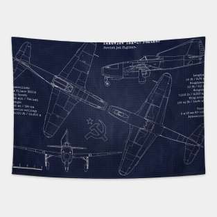 Yak17 Feather Blueprint Tapestry