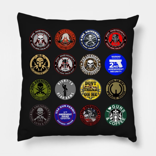 2nd Amendment Stickers Pillow by  The best hard hat stickers 