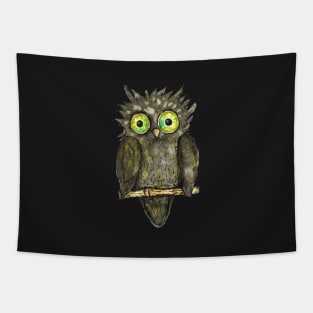 Little black owl Tapestry