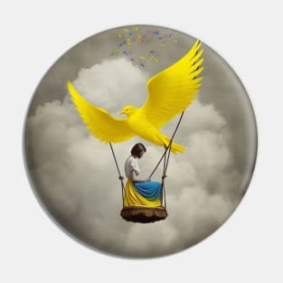 FREEDOM FOR UKRAINE - girl, illustration, painting style Pin