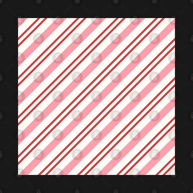 Cute xmas red pink stripes candy cane by Tina