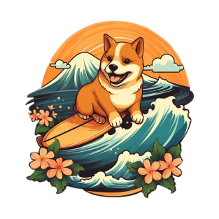 Surfing Shiba Inu T-Shirt