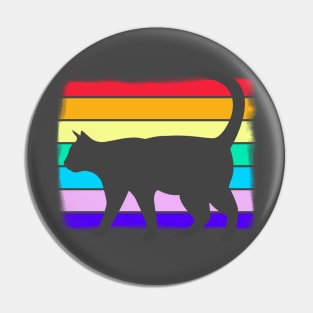 Rainbow Cat Pin