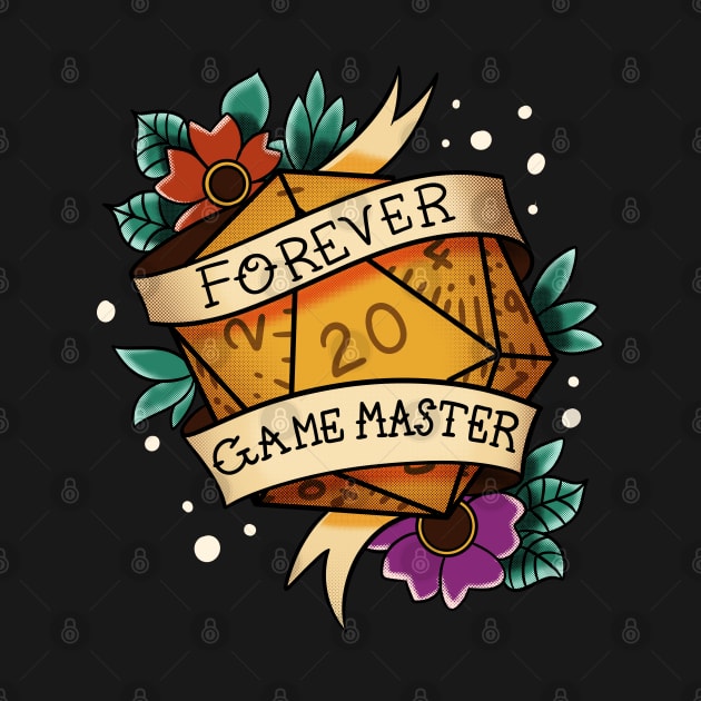 Forever Game Master - Retro Tattoo by Milmino