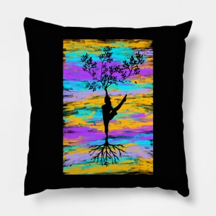 Dancing Tree Silhouette Pillow