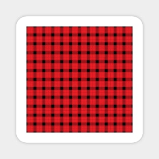 red and black Tartan Plaid Pattern Magnet