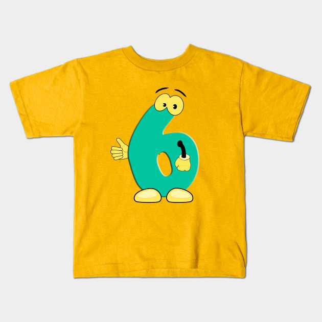 Number 6 Smiley Monogram Face Emoji Shirt For Men Women Kids