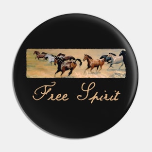 Free Spirit Horses Running Pin