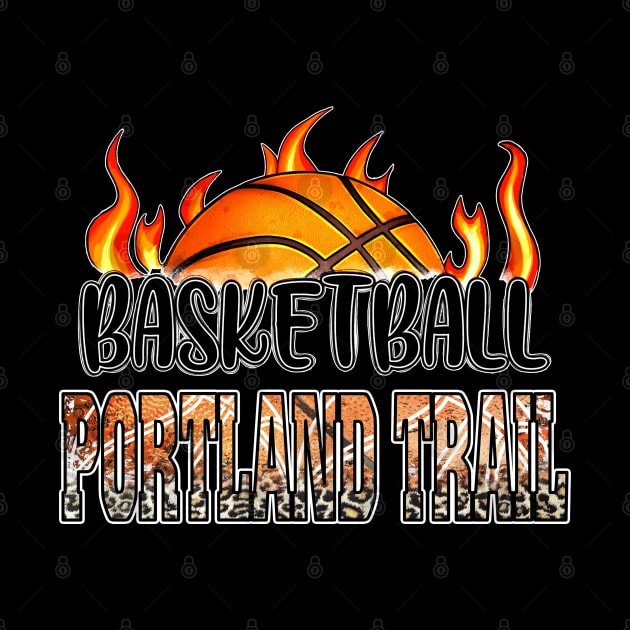 Classic Basketball Design Portland Trail Personalized Proud Name by Frozen Jack monster