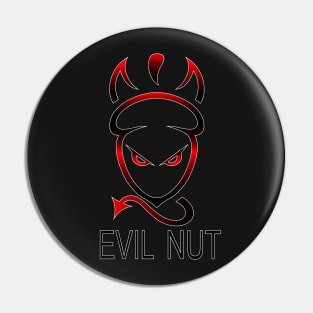 Evil Nut (white outline) Pin