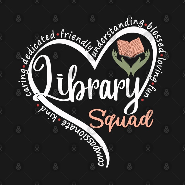 Library Squad Library Worker Librarian Heart Book Lovers by mohazain