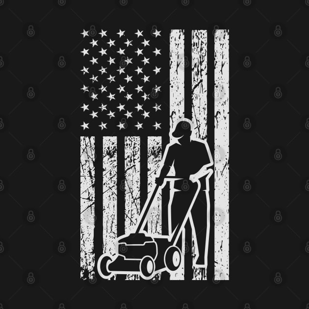 Lown mowing, American Flag, 4th of July by FabulousDesigns