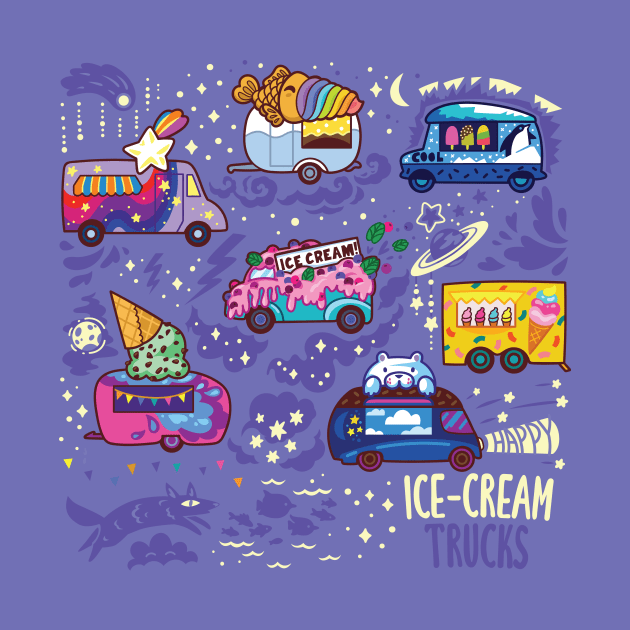 Ice-cream trucks by PenguinHouse