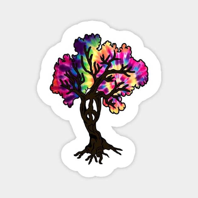 Hippie Peace Tree Magnet by imphavok