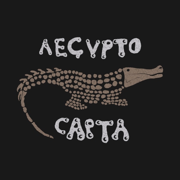 Egyptian Crocodile From an ancient Roman Coins "Egypt is Captured'" in Latin by pelagio