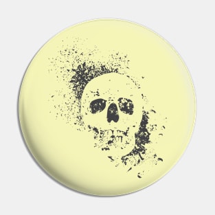 Blurred Skull Pin