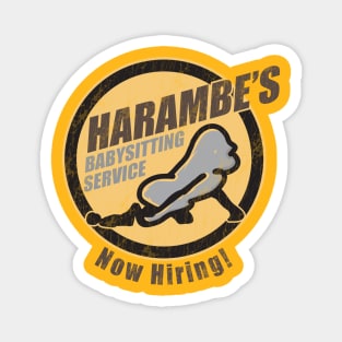 Harambe's Babysitting Services Magnet