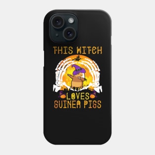 This Witch Loves Guinea Pigs Halloween (132) Phone Case