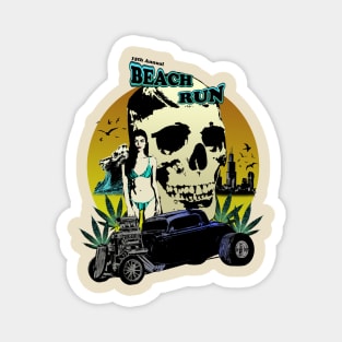 Beach run hot rod cruise Magnet