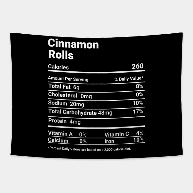 Cinnamon Rolls Nutrition Facts Thanksgiving Food Matching Tapestry by tobzz