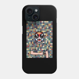 Explore NFT Character - MaleMask Pixel with Chinese Eyes on TeePublic Phone Case