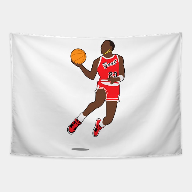 Michal Jordan Flying Vintage Tapestry by portraiteam