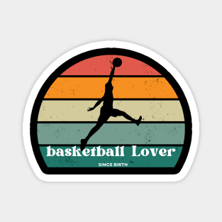 Hoops Lover Retro Basketball Tee - Born to Play Magnet