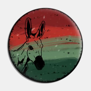 Christmas orb - curious donkey Pin