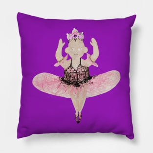 Ballerina in pink. Pillow