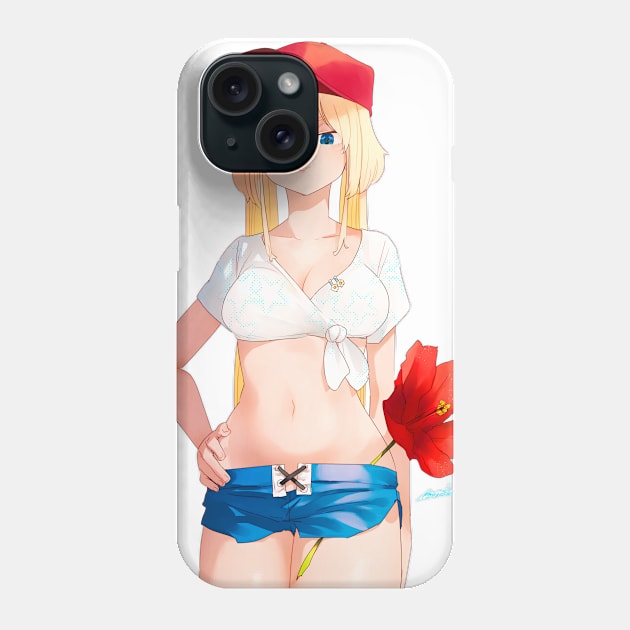 Hibiscus Blonde Girl Phone Case by nagare017