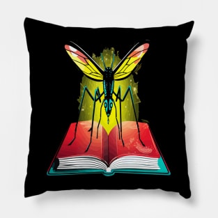 Mosquito Reads Book Pillow