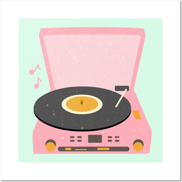 Vintage Record Player Poster - Vinyl record player 