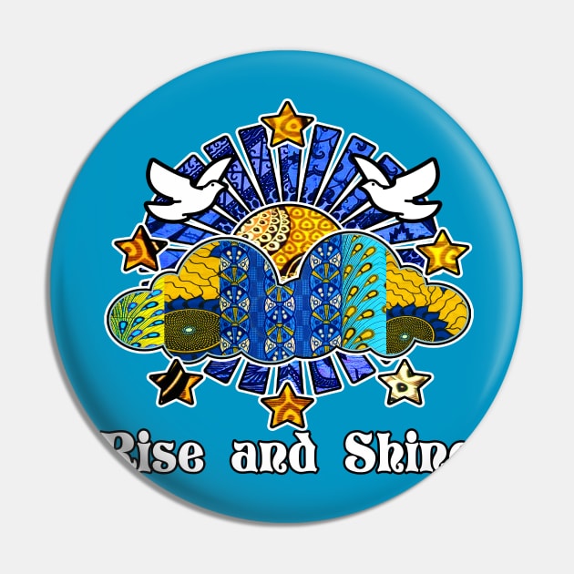 Rise and Shine Birds Sunshine Clouds Pin by artbyomega